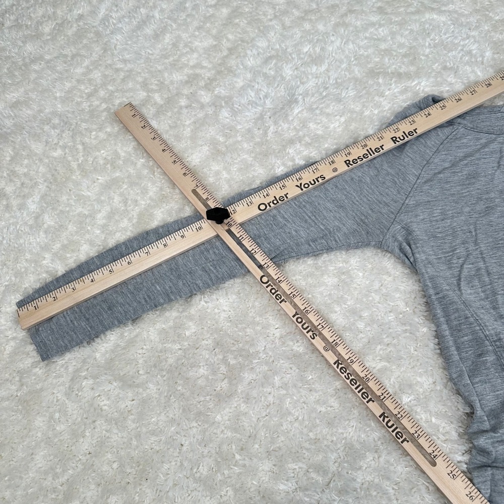 Athleta M Medium Gray Pullover Modal Stretch Ls C… - image 6